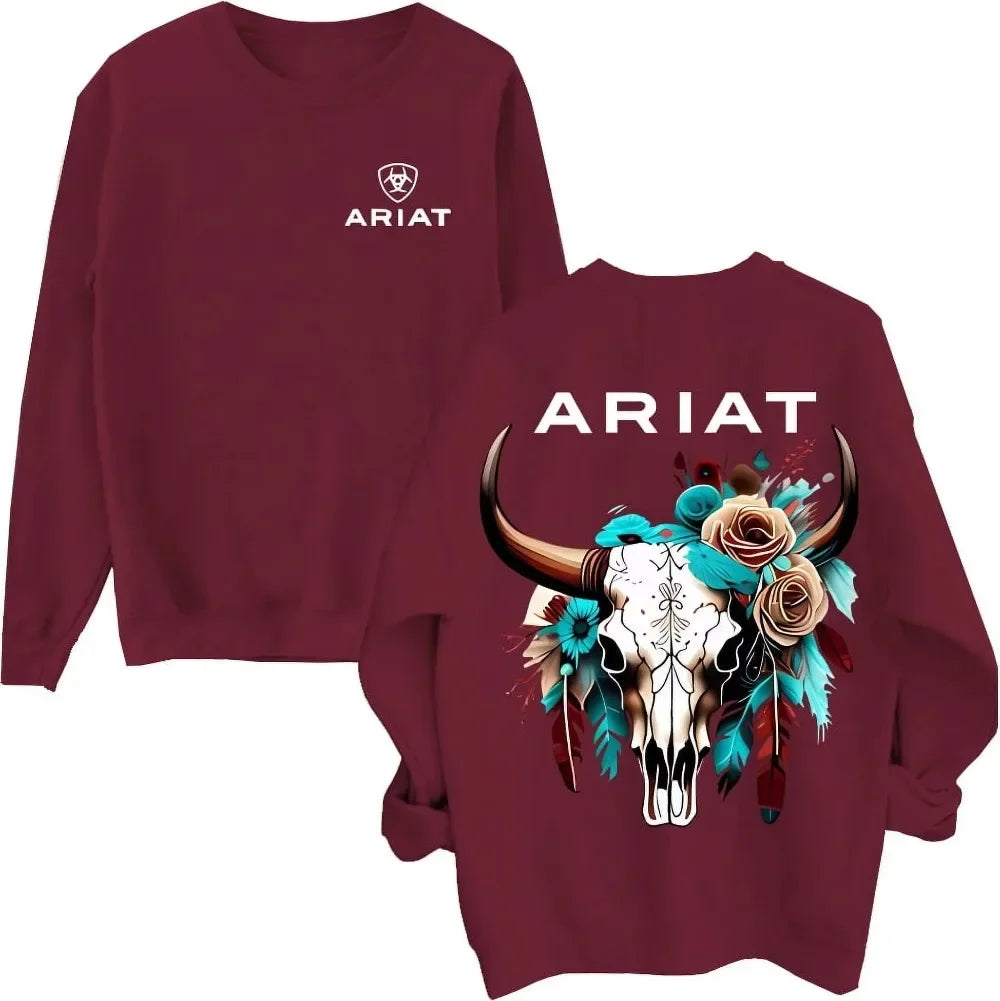 Ariat Wild Bull Skull Sweatshirt – Unisex Casual Wear