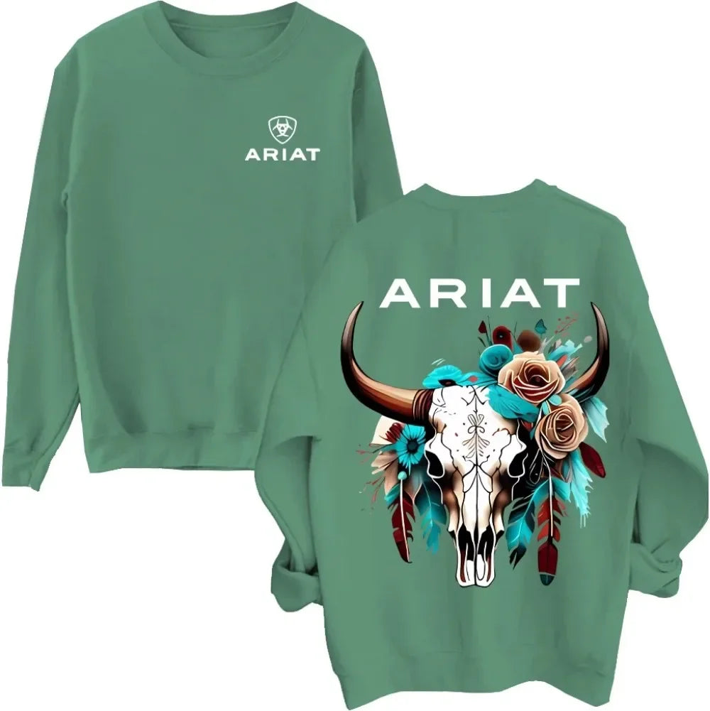 Ariat Wild Bull Skull Sweatshirt – Unisex Casual Wear