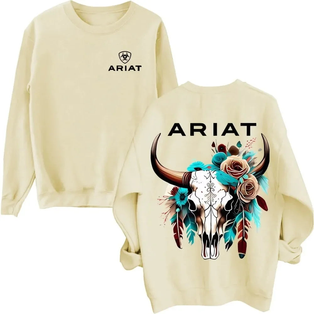 Ariat Wild Bull Skull Sweatshirt – Unisex Casual Wear