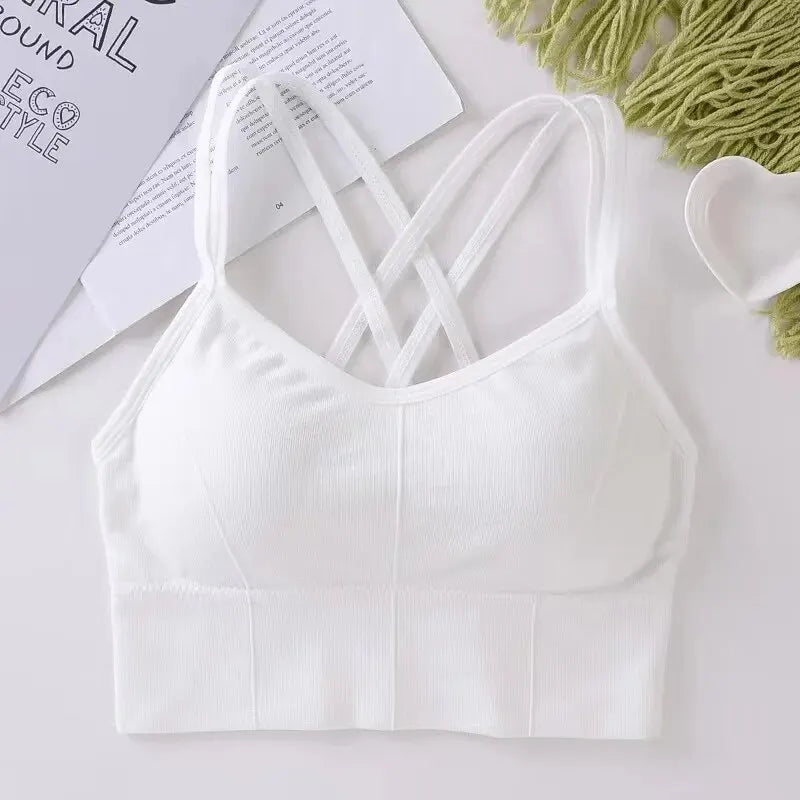 Cross-Back Push-Up Sports Bra