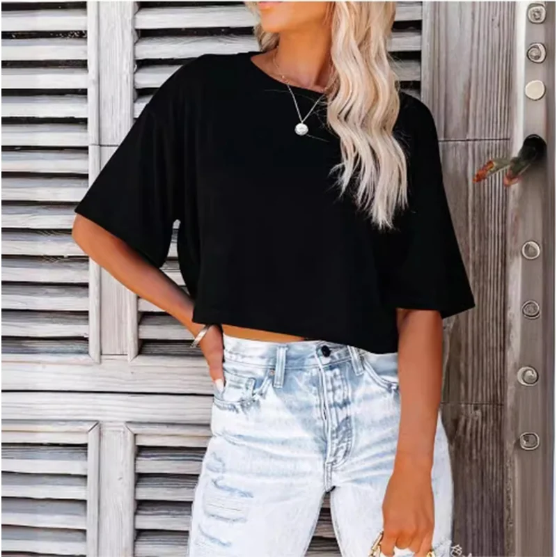 Women's Summer Loose Crop Top