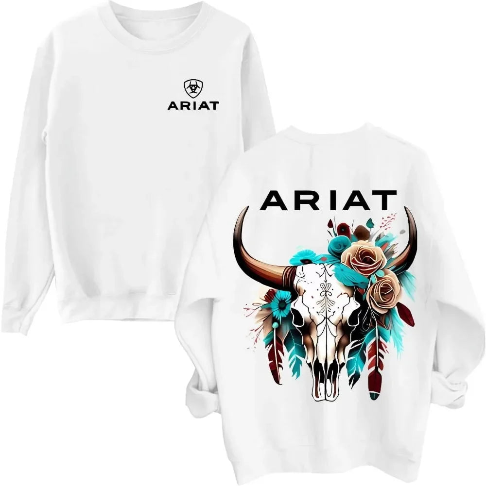 Ariat Wild Bull Skull Sweatshirt – Unisex Casual Wear